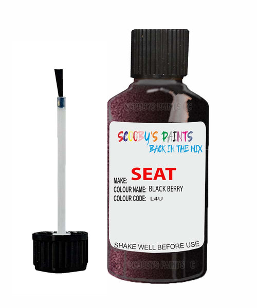 Paint For SEAT Leon ST BLACK BERRY Touch Up Paint Scratch Stone Chip Repair Colour Code L4U
