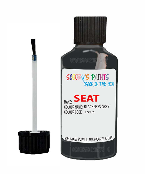 Paint For SEAT Leon ST BLACKNESS GREY Touch Up Paint Scratch Stone Chip Repair Colour Code LS7D