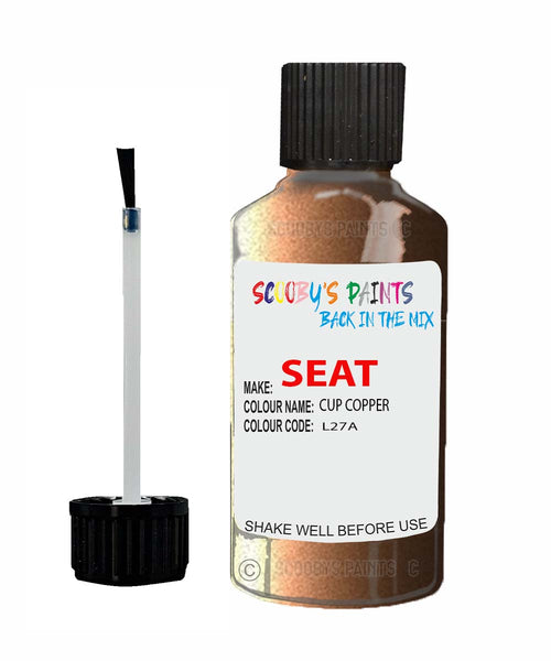 Paint For SEAT Leon CUP COPPER Touch Up Paint Scratch Stone Chip Repair Colour Code L27A