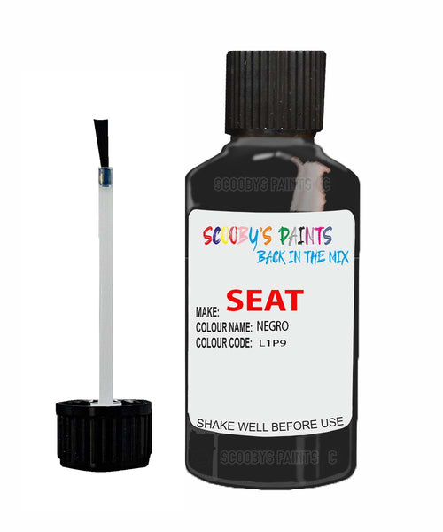 Paint For SEAT Ibiza NEGRO Touch Up Paint Scratch Stone Chip Repair Colour Code L1P9