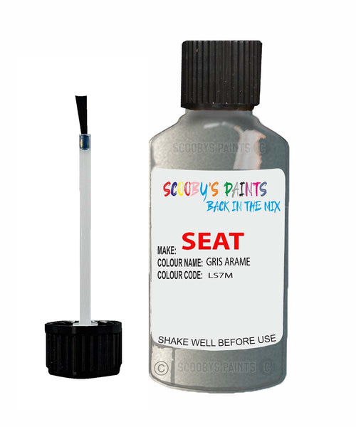 Paint For SEAT Leon GRIS ARAME Touch Up Paint Scratch Stone Chip Repair Colour Code LS7M