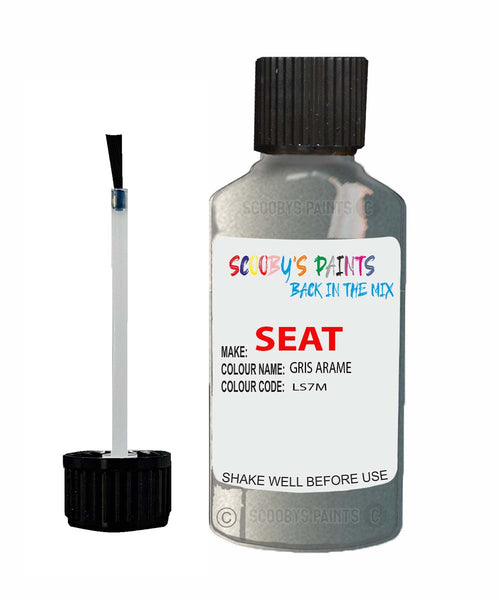 Paint For SEAT Cordoba GRIS ARAME Touch Up Paint Scratch Stone Chip Repair Colour Code LS7M