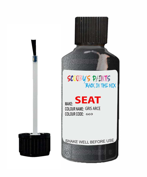 Paint For SEAT Toldeo GRIS ARCE Touch Up Paint Scratch Stone Chip Repair Colour Code 669