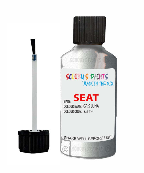 Paint For SEAT Altea Freetrack GRIS LUNA Touch Up Paint Scratch Stone Chip Repair Colour Code LS7Y