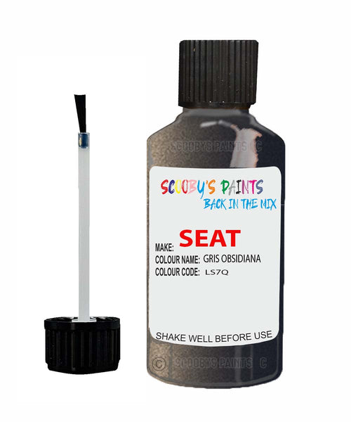 Paint For SEAT Toldeo GRIS OBSIDIANA Touch Up Paint Scratch Stone Chip Repair Colour Code LS7Q