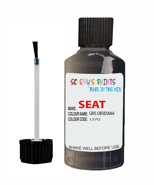 Paint For SEAT Ibiza GRIS OBSIDIANA Touch Up Paint Scratch Stone Chip Repair Colour Code LS7Q