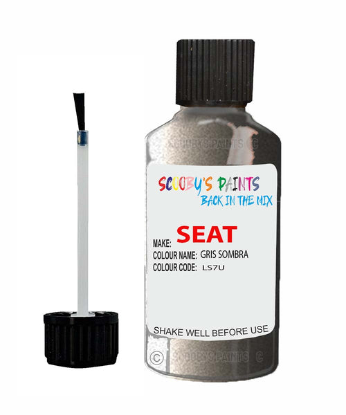 Paint For SEAT Cordoba GRIS SOMBRA Touch Up Paint Scratch Stone Chip Repair Colour Code LS7U