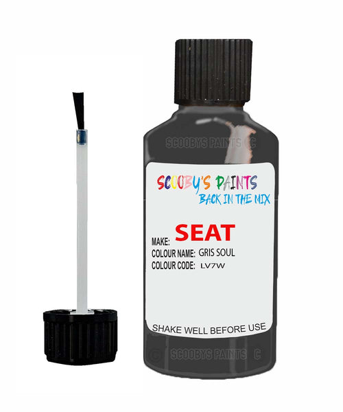 Paint For SEAT Leon GRIS SOUL Touch Up Paint Scratch Stone Chip Repair Colour Code LV7W