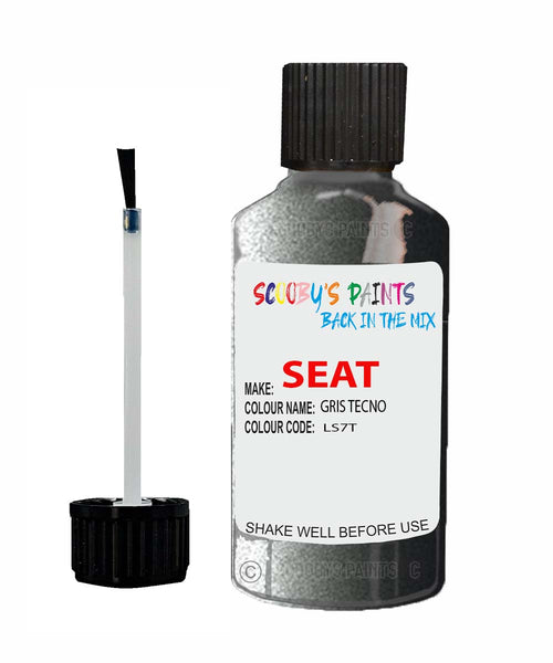 Paint For SEAT Ibiza GRIS TECNO Touch Up Paint Scratch Stone Chip Repair Colour Code LS7T