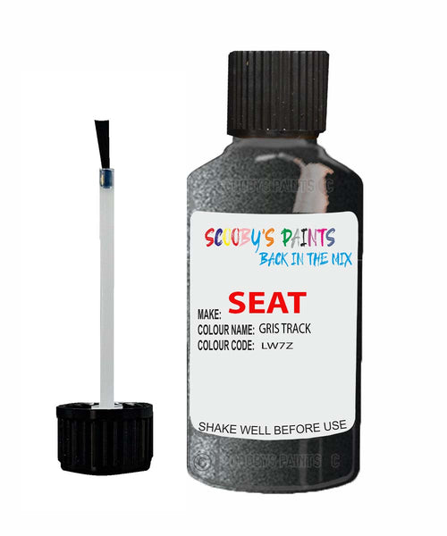Paint For SEAT Ibiza GRIS TRACK Touch Up Paint Scratch Stone Chip Repair Colour Code LW7Z