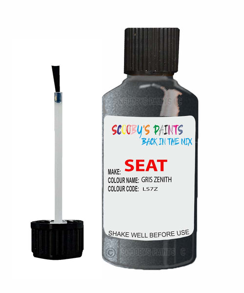 Paint For SEAT Leon GRIS ZENITH Touch Up Paint Scratch Stone Chip Repair Colour Code LS7Z