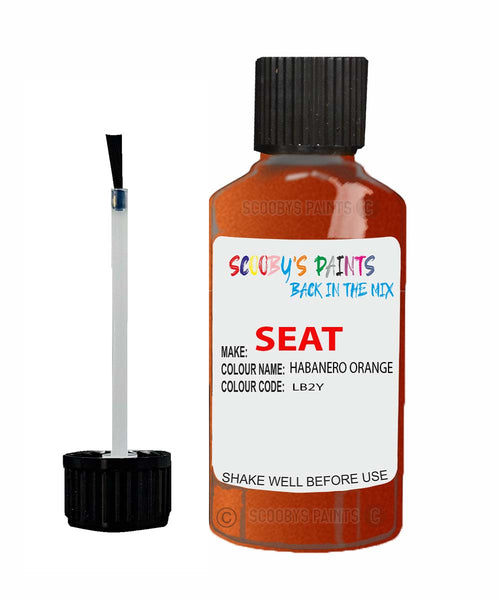 Paint For SEAT MII HABANERO ORANGE Touch Up Paint Scratch Stone Chip Repair Colour Code LB2Y