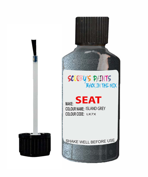 Paint For SEAT Alhambra ISLAND GREY Touch Up Paint Scratch Stone Chip Repair Colour Code LK7X
