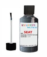 Paint For SEAT Leon MAGNETIC TECH GREY Touch Up Paint Scratch Stone Chip Repair Colour Code LS7H