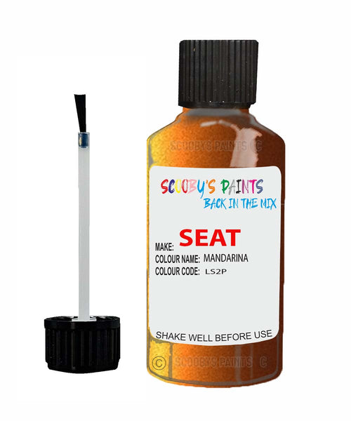 Paint For SEAT Ibiza MANDARINA Touch Up Paint Scratch Stone Chip Repair Colour Code LS2P