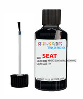 Paint For SEAT Leon NEGRO EBANO/VULKANSCHWARZ Touch Up Paint Scratch Stone Chip Repair Colour Code 81