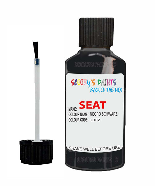 Paint For SEAT Leon NEGRO SCHWARZ Touch Up Paint Scratch Stone Chip Repair Colour Code L3FZ