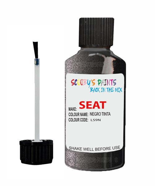 Paint For SEAT Arosa NEGRO TINTA Touch Up Paint Scratch Stone Chip Repair Colour Code LS9N