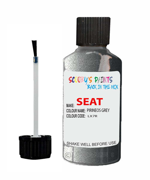 Paint For SEAT Exeo ST PIRINEOS GREY Touch Up Paint Scratch Stone Chip Repair Colour Code LX7R