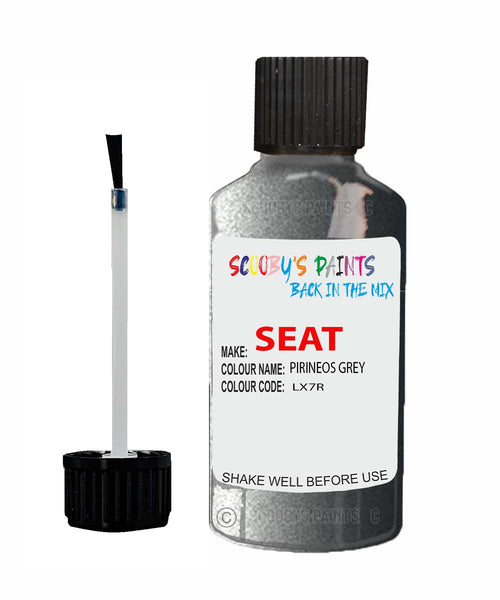 Paint For SEAT Leon ST PIRINEOS GREY Touch Up Paint Scratch Stone Chip Repair Colour Code LX7R