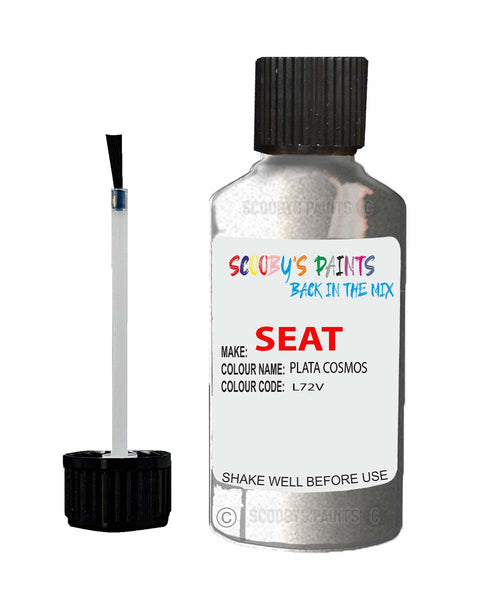 Paint For SEAT Leon PLATA COSMOS Touch Up Paint Scratch Stone Chip Repair Colour Code L72V