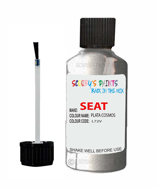 Paint For SEAT Altea XL PLATA COSMOS Touch Up Paint Scratch Stone Chip Repair Colour Code L72V