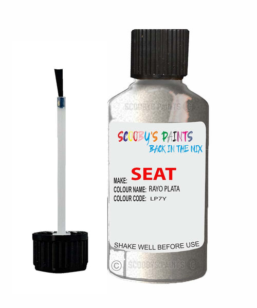 Paint For SEAT Toldeo RAYO PLATA Touch Up Paint Scratch Stone Chip Repair Colour Code LP7Y