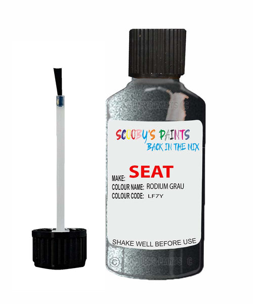 Paint For SEAT Toldeo RODIUM GRAU Touch Up Paint Scratch Stone Chip Repair Colour Code LF7Y