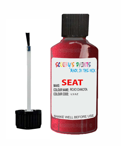 Paint For SEAT Leon ROJO DAKOTA Touch Up Paint Scratch Stone Chip Repair Colour Code LS3Z