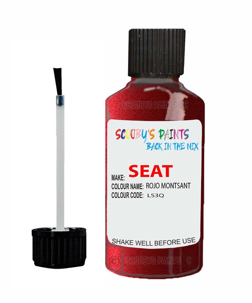 Paint For SEAT Leon ROJO MONTSANT Touch Up Paint Scratch Stone Chip Repair Colour Code LS3Q