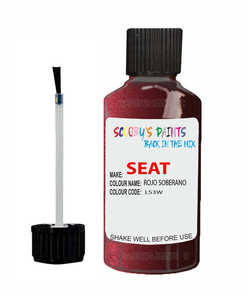 Paint For SEAT Leon ROJO SOBERANO Touch Up Paint Scratch Stone Chip Repair Colour Code LS3W