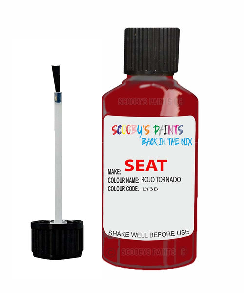 Paint For SEAT Leon ROJO TORNADO Touch Up Paint Scratch Stone Chip Repair Colour Code LY3D