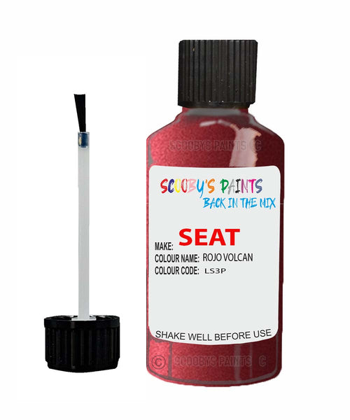 Paint For SEAT Terra ROJO VOLCAN Touch Up Paint Scratch Stone Chip Repair Colour Code LS3P