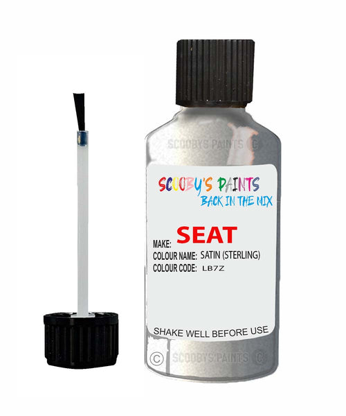 Paint For SEAT Toldeo SATIN (STERLING) Touch Up Paint Scratch Stone Chip Repair Colour Code LB7Z