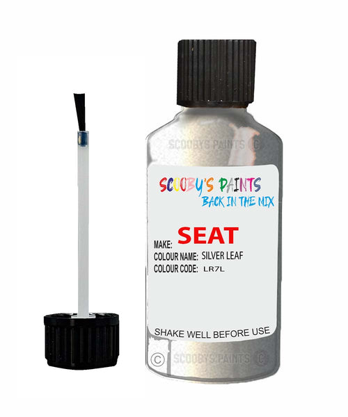 Paint For SEAT MII SILVER LEAF Touch Up Paint Scratch Stone Chip Repair Colour Code LR7L