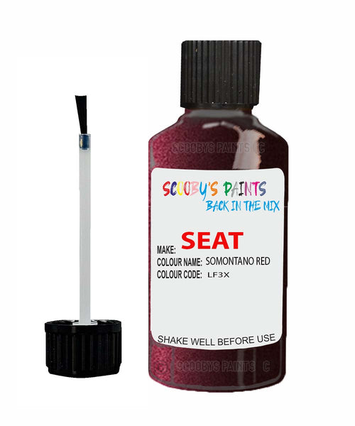 Paint For SEAT Toldeo SOMONTANO RED Touch Up Paint Scratch Stone Chip Repair Colour Code LF3X