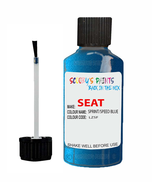 Paint For SEAT Ibiza SPRINT/SPEED BLUE Touch Up Paint Scratch Stone Chip Repair Colour Code LZ5F