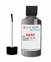 Paint For SEAT Toldeo STEEL GREY Touch Up Paint Scratch Stone Chip Repair Colour Code LS7S