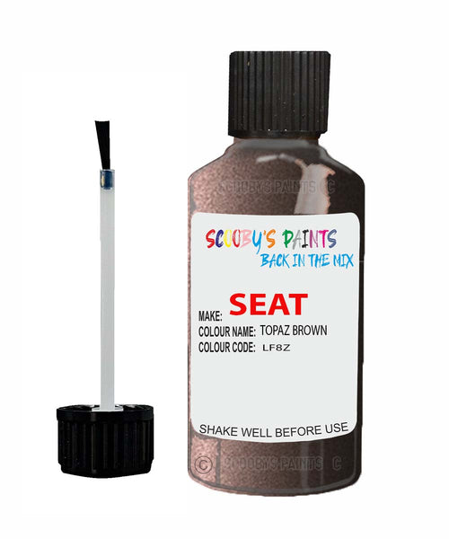 Paint For SEAT Toldeo TOPAZ BROWN Touch Up Paint Scratch Stone Chip Repair Colour Code LF8Z
