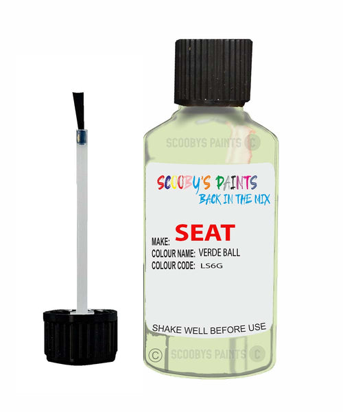 Paint For SEAT Arosa VERDE BALL Touch Up Paint Scratch Stone Chip Repair Colour Code LS6G