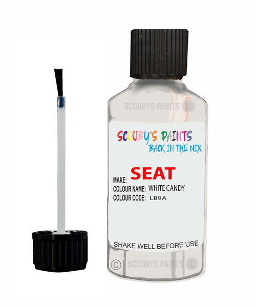Paint For SEAT Arosa WHITE CANDY Touch Up Paint Scratch Stone Chip Repair Colour Code LB9A