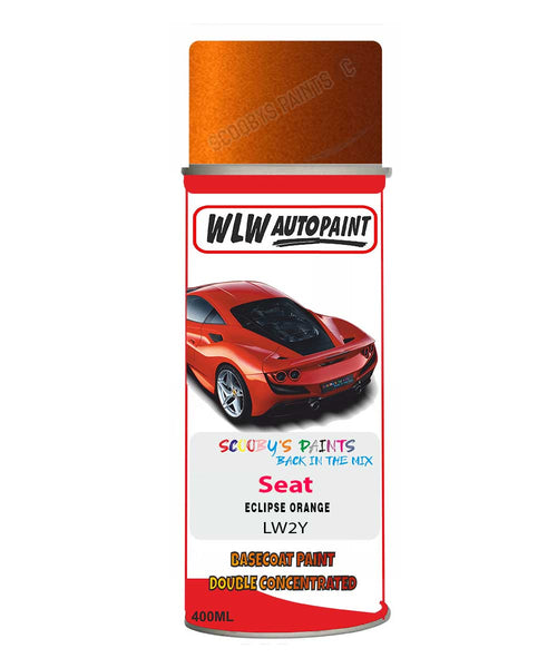 Aerosol Spray Paint For Seat Leon St Eclipse Orange Code Lw2Y