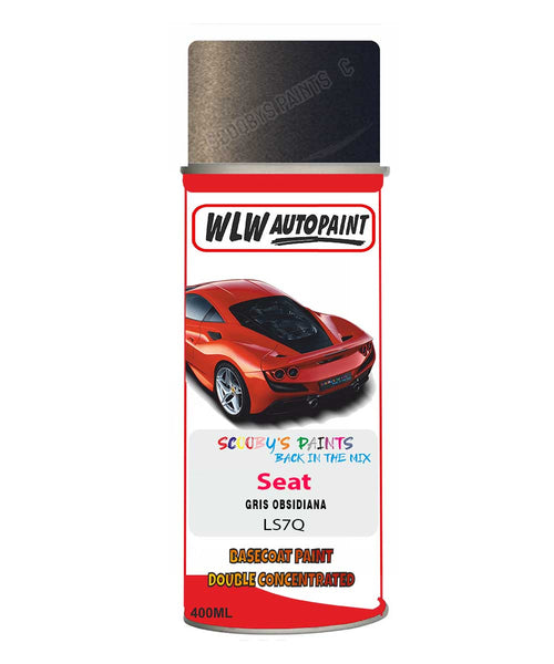 Aerosol Spray Paint For Seat Ibiza Gris Obsidiana Grey Code Ls7Q