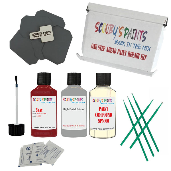 Paint For SEAT Red AZALEA Code: LS3U Touch Up Paint Detailing Scratch Repair Kit
