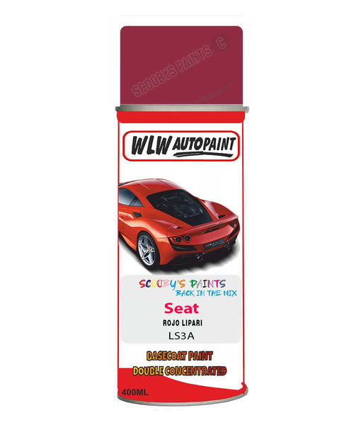 Aerosol Spray Paint For Seat Toldeo Rojo Lipari Red Code Ls3A