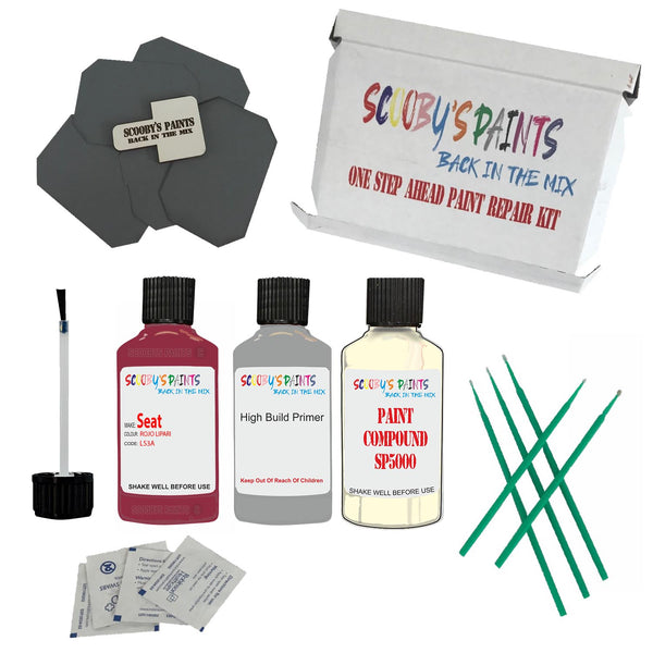 Paint For SEAT Red LIPARI Code: LS3A Touch Up Paint Detailing Scratch Repair Kit