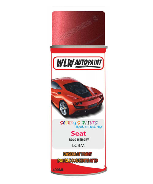 Aerosol Spray Paint For Seat Alhambra Rojo Memory Red Code Lc3M