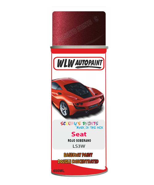 Aerosol Spray Paint For Seat Toldeo Rojo Soberano Red Code Ls3W