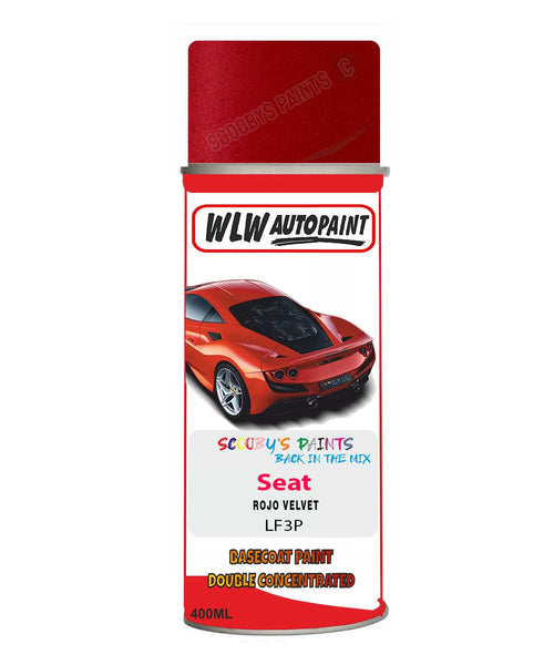 Aerosol Spray Paint For Seat Toldeo Rojo Velvet Red Code Lf3P