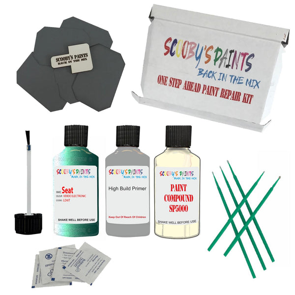 Paint For SEAT Green ELECTRONIC Code: LD6T Touch Up Paint Detailing Scratch Repair Kit